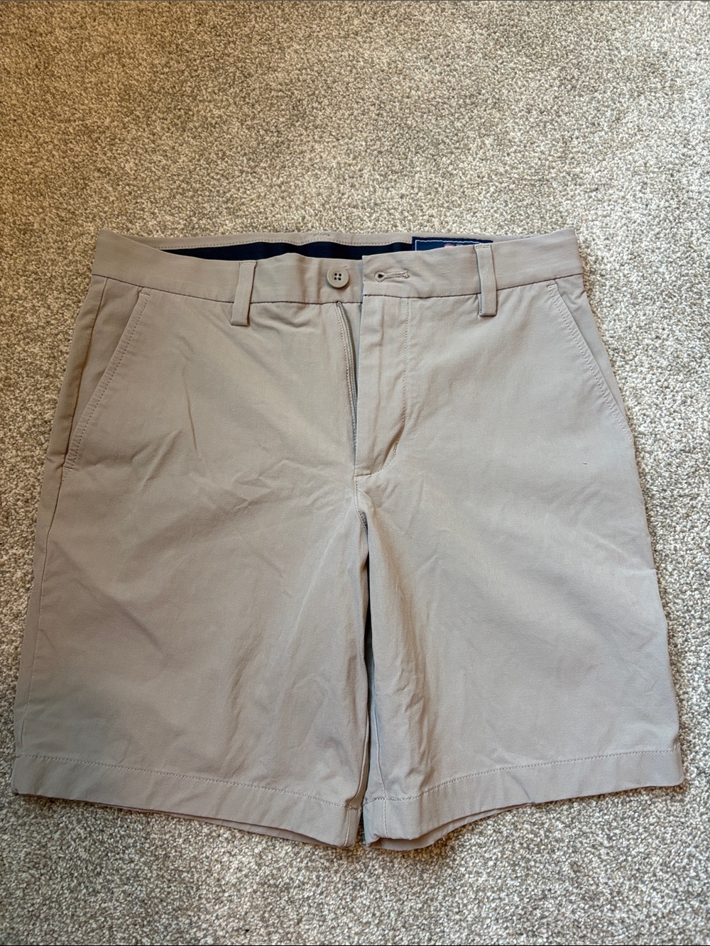 Vineyard Vines Tan Flat-Front Men's Performance Shorts